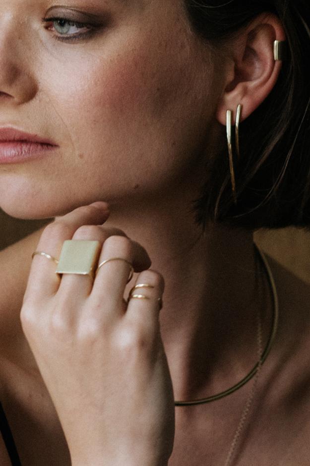 Tube Ear Cuff SILVER