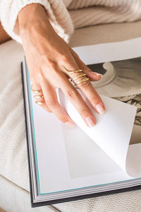 Double Slang goud - one two ring book