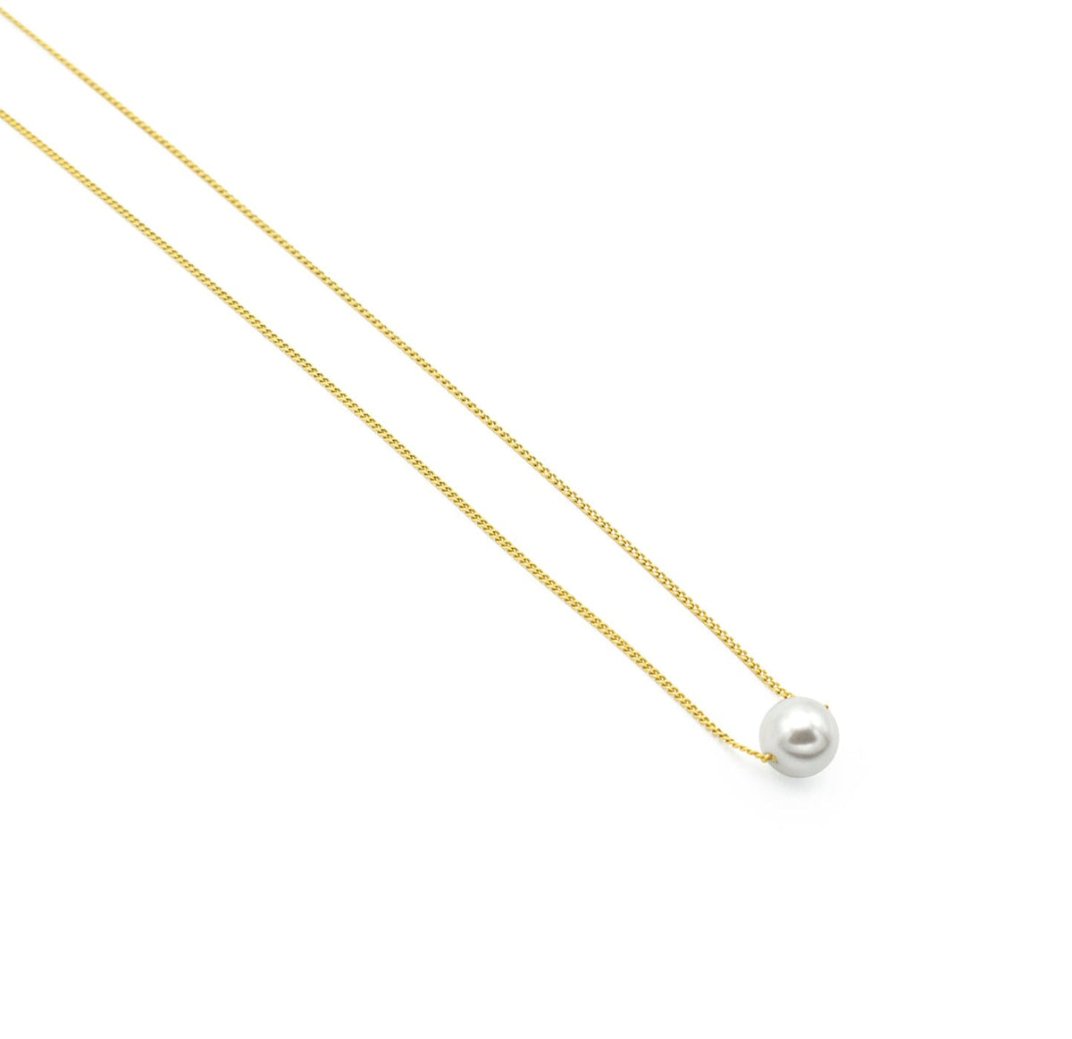 Big size pearl Necklace 14k or 18k - Parel ketting Goud
