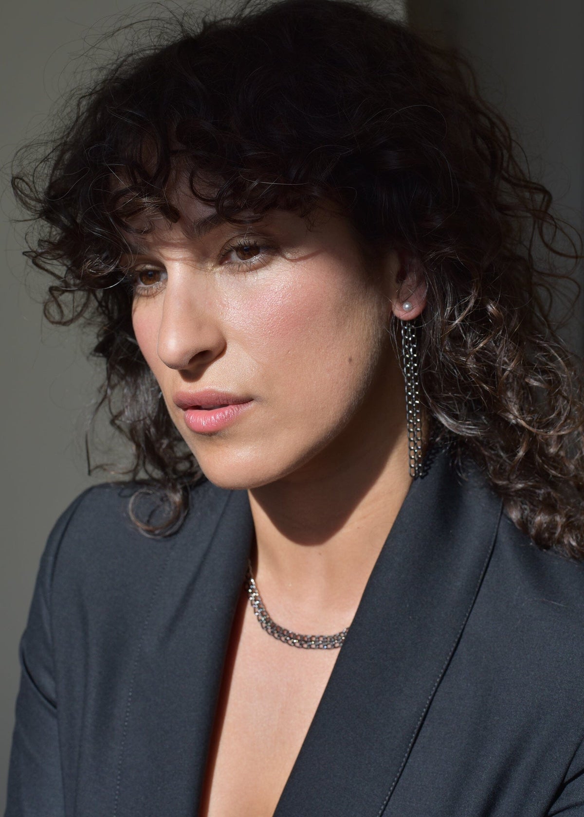 Belleville Black Chain Earring