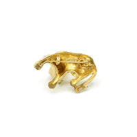 Lion pin - Brooch Lioness Gold - Leeuwin Broche Goud - Back part