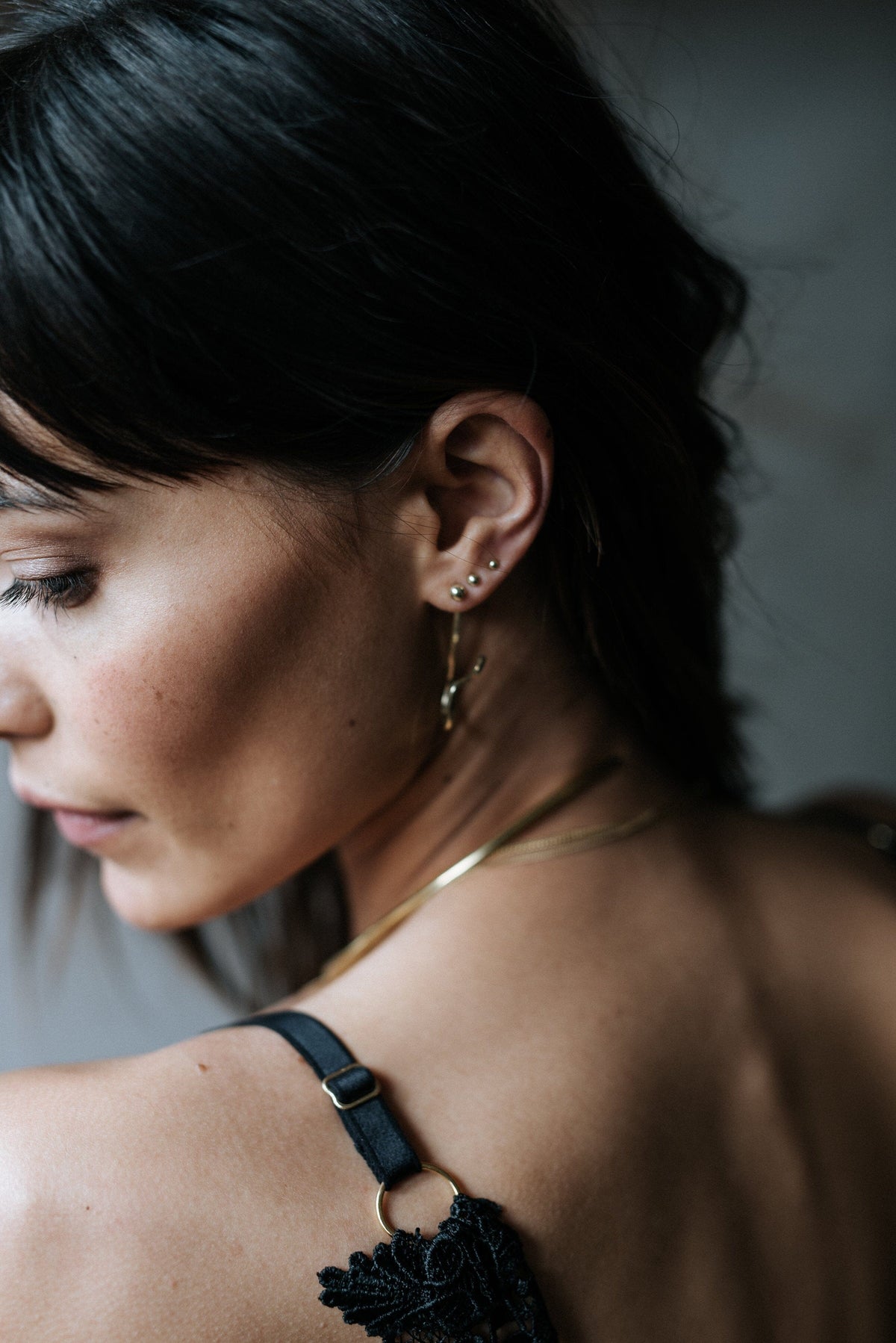 Ear Cuff + Gold Stud GOLD - MVDT COLLECTION