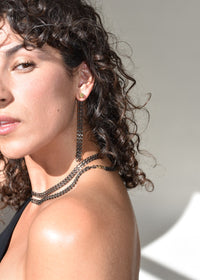 Belleville Black Chain Earring