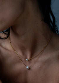 Pearl Necklace Fine Gold - Parel ketting Goud 14k of 18k